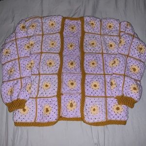 Cute crocheted flower cardigan!!